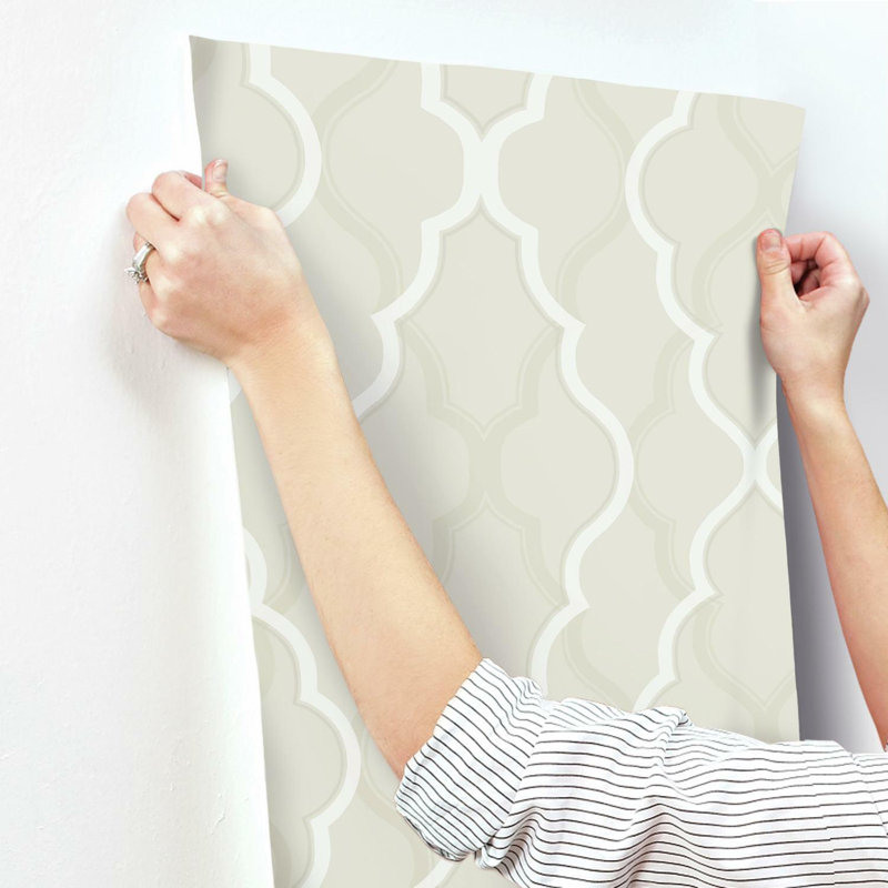 Papier peint double damas, Beige