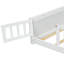 Lit plateforme simple avec porte-livres, porte, blanc-1932981227