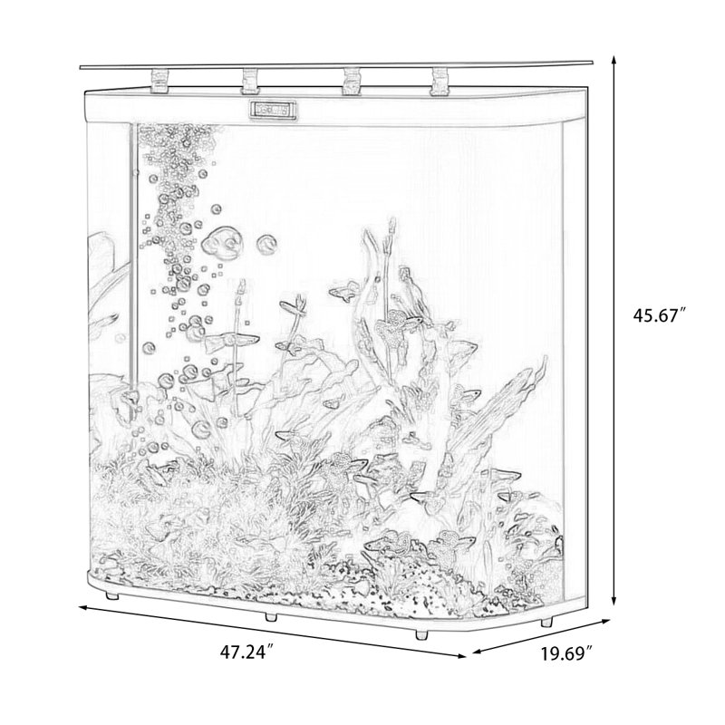 Aquarium 120-135 gallons, 47.24, Blanc