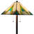 62" Two Light Traditional Shaped Floor Lamp With Geometric Stained Glass Empire Shade-619522219