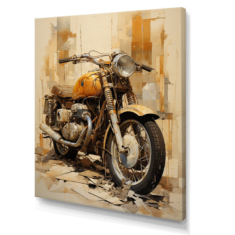 Minimalisme moto III, Toile tendue, H 40 po x l 30 po x P 1,5 po