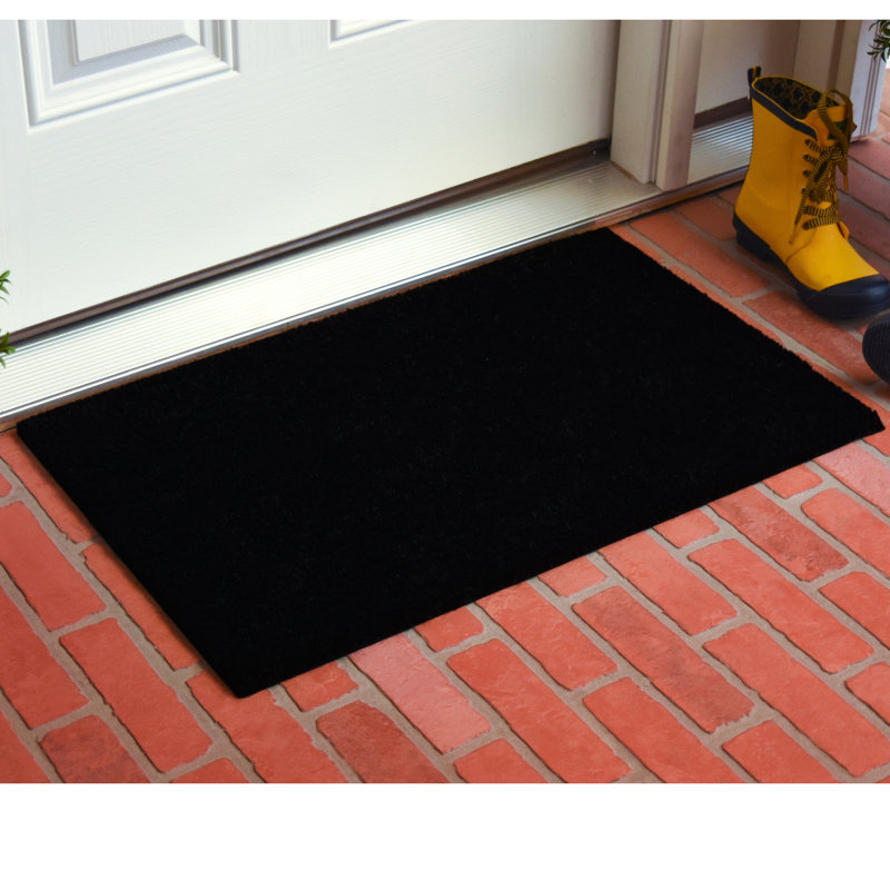Tapis d'extérieur antidérapant Kasper, L 24 po x L 36 po, Noir