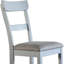 Ensemble de deux chaises d'appoint à dossier ouvert en tissu gris