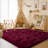 Solid Rug Soft Fluffy Red Indoor Area Rug for Living Room Bedroom Nursery Kids Room-805677160-835077181