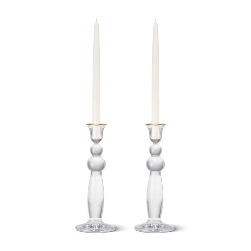 Bougeoir de table en cristal Sancia, H 10,5 po x l 4,1 po x P 4,1 po