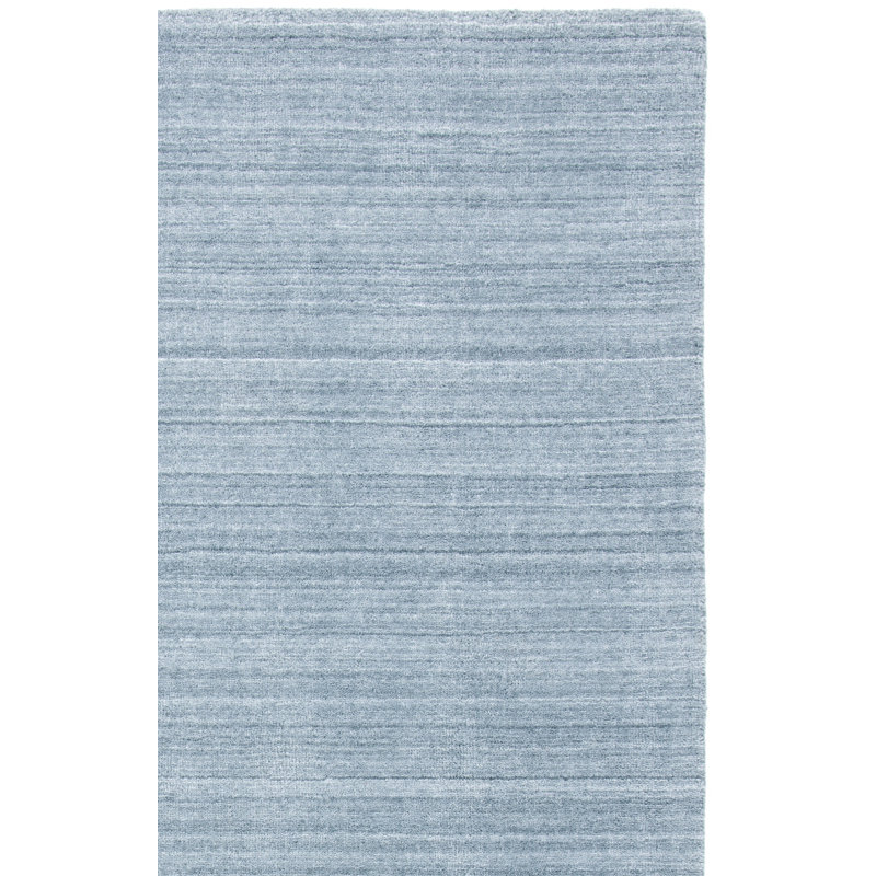 Arikara Hand Loomed Polyester and Cotton Solid Color Rug, Rectangle 6' x 9'