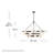 Selene 36 - Light Steel Dimmable Chandelier