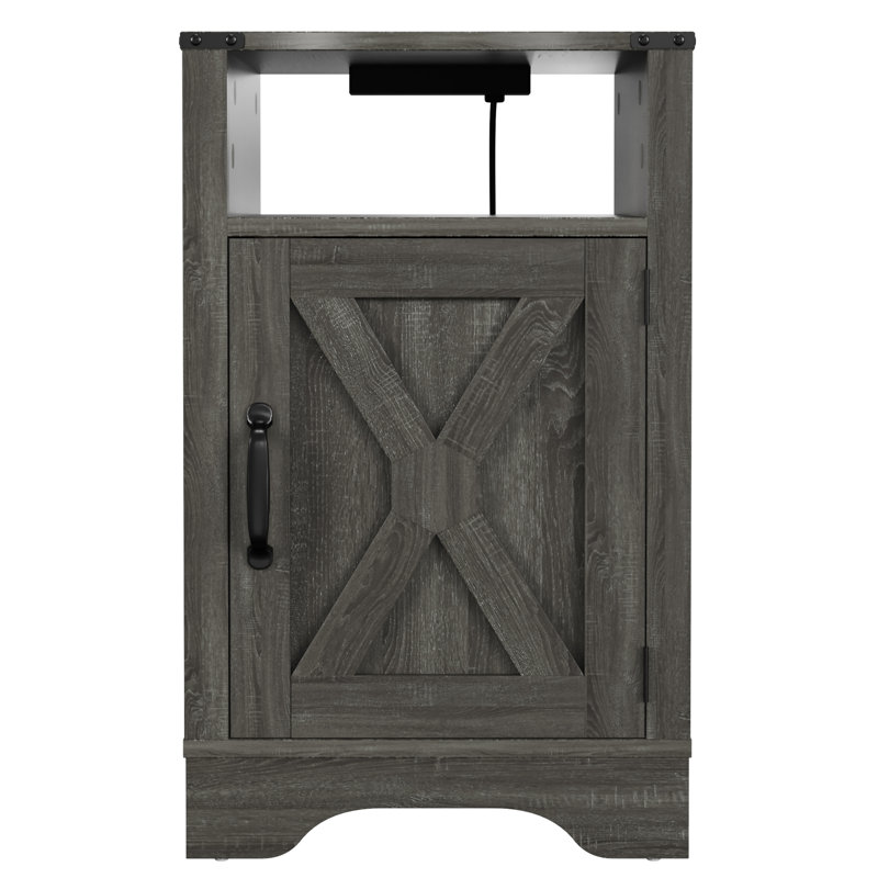 Table de chevet Farmhouse, 1, Gris foncé