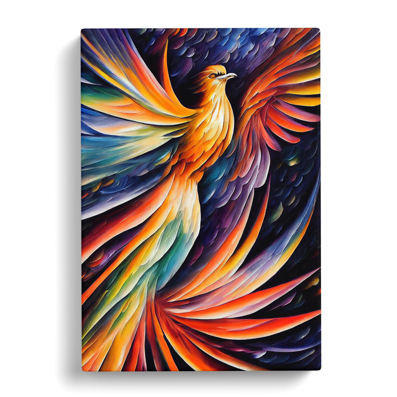 Innisfil Phoenix Bird in Colour Vol.2 - Wrapped Canvas, 50cm H x 35cm W x 3cm D
