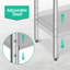Table en acier inoxydable, avec tablette inférieure réglable