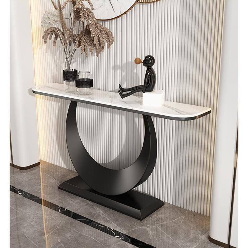 Canapé d'entrée de luxe moderne en marbre, H 31,5 po x l 47,24 po x P 11,81 po