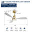 Ventilateur de plafond 48 pouces avec 3 lumières et ventilateur de plafond en bois-2140030298-2140030303