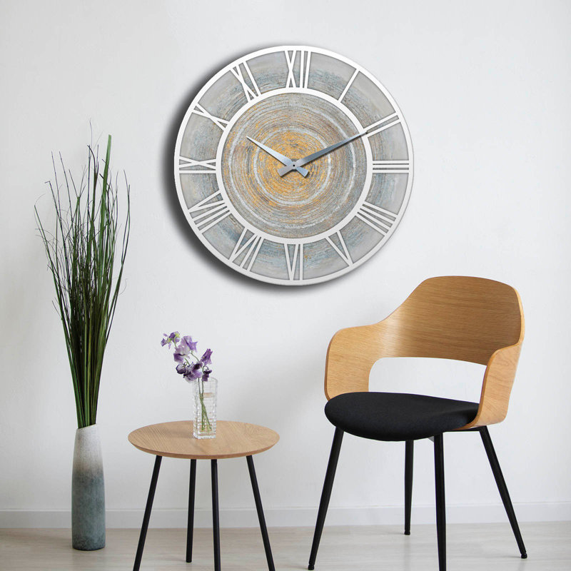 Elegant Decorative Wall Clock, 19.7 inches Diameter | 100% MDF, Thickness: 0.2 inches | Stylish Minimalist Design for Home & Office Decor | Perfect for Living Room, Bedroom, and Kitchen Spaces