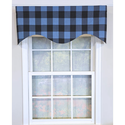 RLF Home Barnyard Check  Cornice Valance