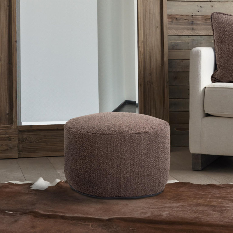 Foot Pouf Barbet Chocolate, Brown