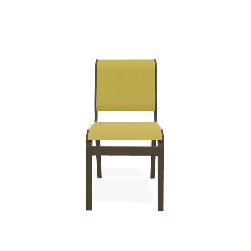 Chaise d'appoint de salle à manger Hiraku, Bois de plage texturé, Jaune 43D