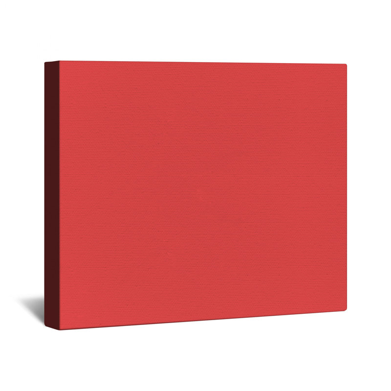 Solid Red Background Canvas Gallery Wrap in Many Sizes, 32 x 32 inches