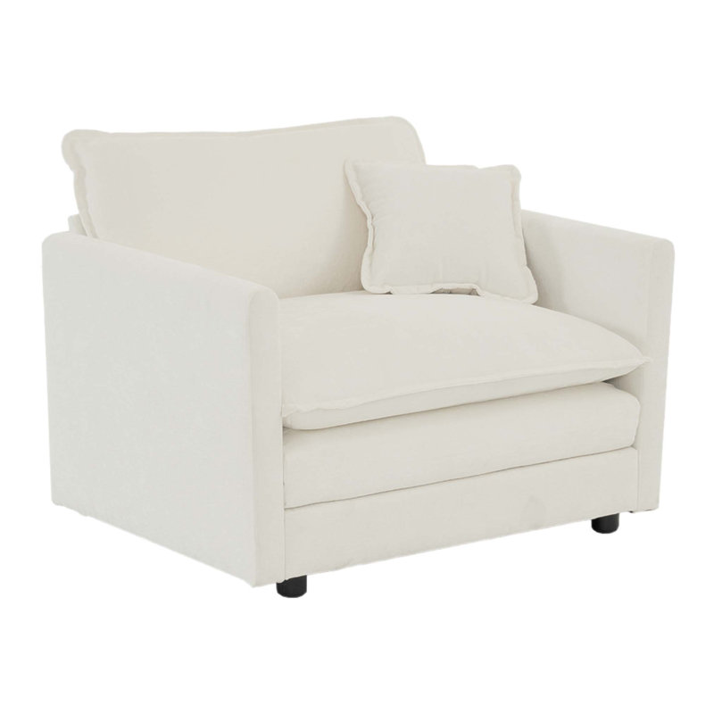 Fauteuil de lecture rembourré Comfy, Blanc