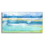 Art mural en verre épique «Gulf Shore 2» par Alicia Ludwig, 48 po x 24 po