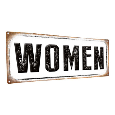 Distressed, Women Metal Sign