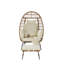 Fauteuil à œufs en osier, fauteuil à œufs en rotin intérieur / extérieur, grands fauteuils à gros œufs de 600 lb avec repose-pieds et coussins épais