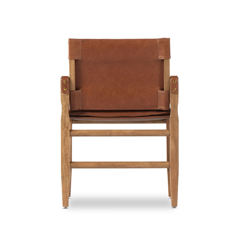 Lenz Leather Arm Chair, Brown