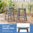 3PCS Outdoor HDPE Bar Table & Chair Set for 2 w/ Footrests for Garden Yard Pool-1961360559