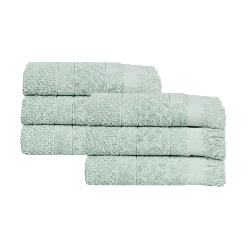 Serviette de bain Rolla, Sauge, Essuie-mains - paquet de 6