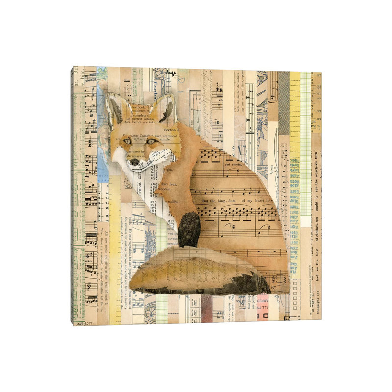 Red Fox Collage II by Nikki Galapon - Wrapped Canvas Gallery-Wrapped Canvas Giclée, 45.72 cm H x 45.72 cm W x 1.91 cm D