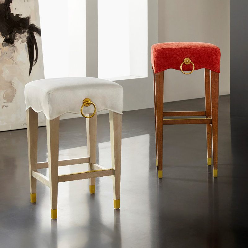 Tabouret de bar et de comptoir Modern Modern, Brun, Rouge, Tabouret de bar (siège d’une hauteur de 30 po)