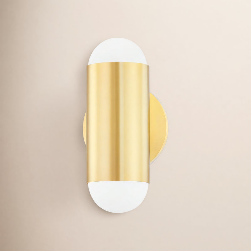 Kira 2 Light Wall Sconce, Aged Brass