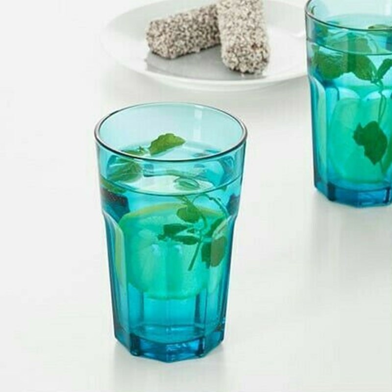 Ensemble de 6 verres à jus et à eau, verres à gin, verres colorés