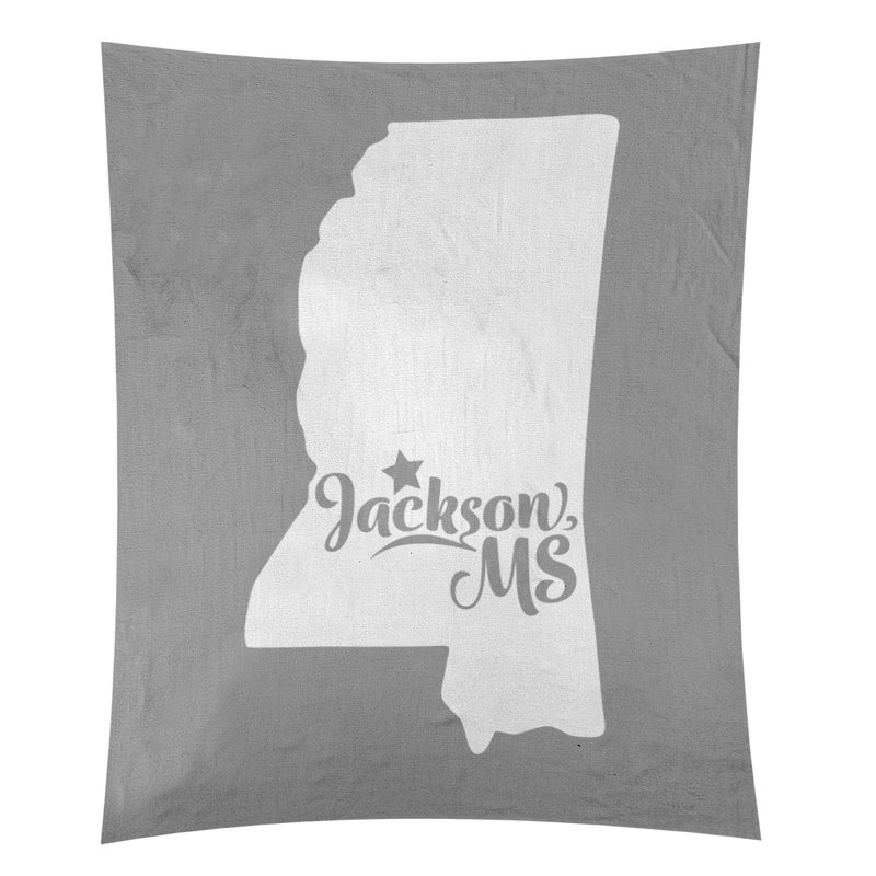 Tapisserie murale Jackson Mississippi, H 60 po x l 51 po, Gris