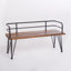 Banc en bois industriel et métal Zion