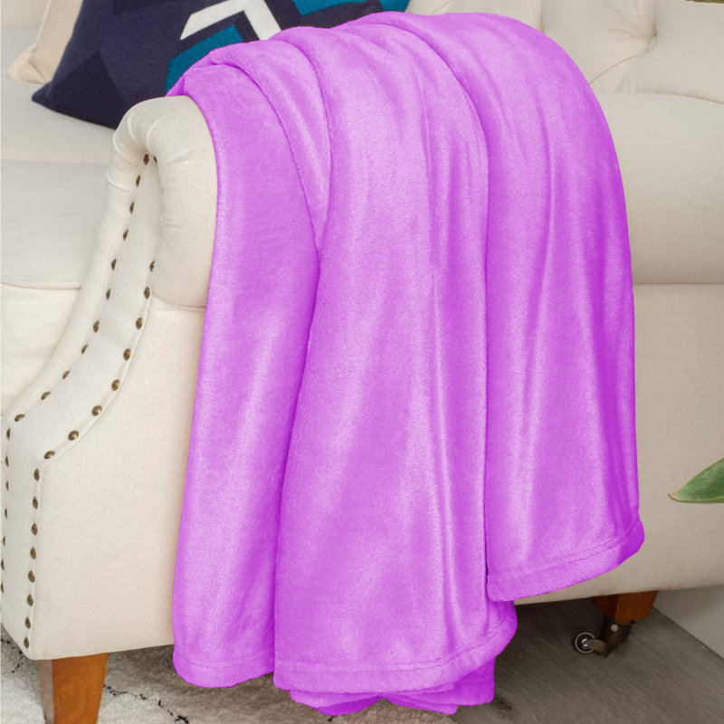 Throw Blanket, Purple, 27.5" W x 39.5" L