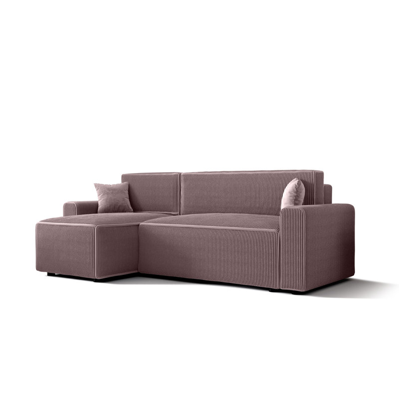 Bodyn 3 Seater Corner Sofa , Left -sided, Purple