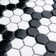 Metro 1" Hex Matte White with Black Honeycomb 10-1/4" x 11-7/8" Porcelain Mosaic Floor and Wall Tile
