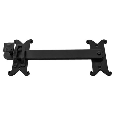 Iron Gate Latch Black Flip Latches, Heavy Duty Cast Iron Drop Latch Farm Barn Shed Cabinet Shutter