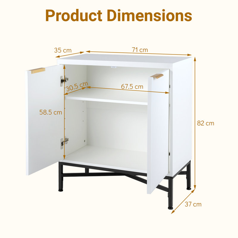71cm Sideboard, White