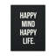 Décoration murale inspirante «Happy Mind Happy Life», décoration murale