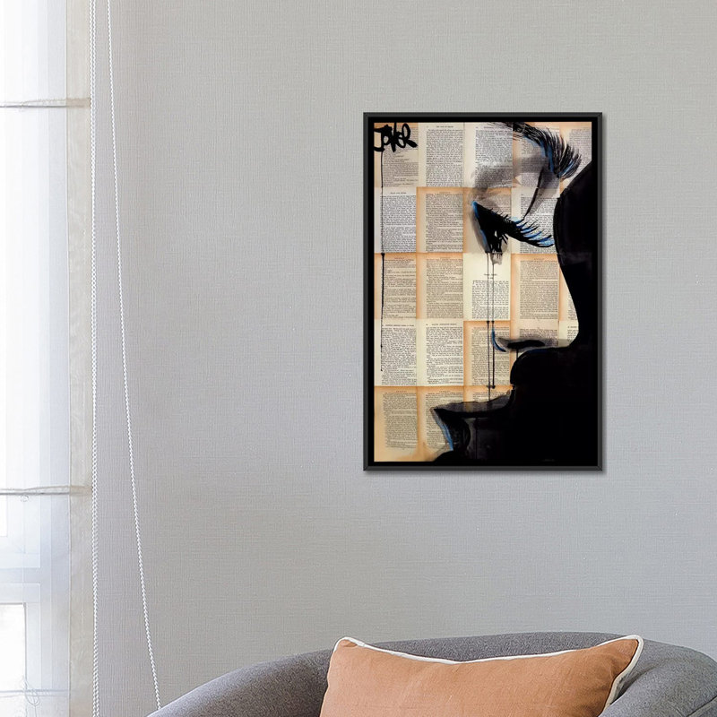 Solace art sur toile tendue, H 26 po x l 18 po x P 1,5 po, Toile avec cadre noir, Pas de tapis