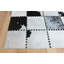 Area Cowhide Patchwork Area Rug in Black/Cream-1810052834