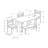 Dining Set, 5-Pieces Set, 40" Rectangular-890139349