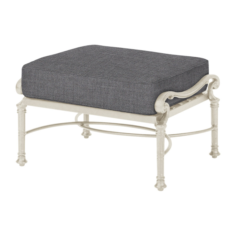 Florence Ottoman Frame with Cushions, Desert Bronze, Cast Slate Sunbrella® Plainweave