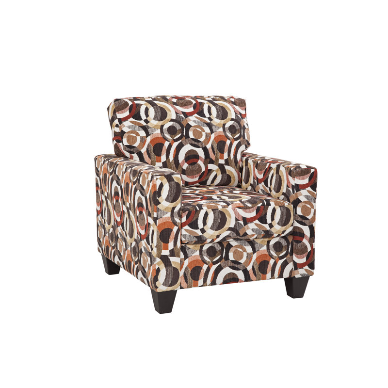 Urban Loft Multicolor Circle Pattern Upholstered Accent Chair