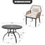 Ensemble de salle à manger pour patio en métal avec trou de parasol et coussins à fermeture à glissière-1221973542-1221973536-1221973543
