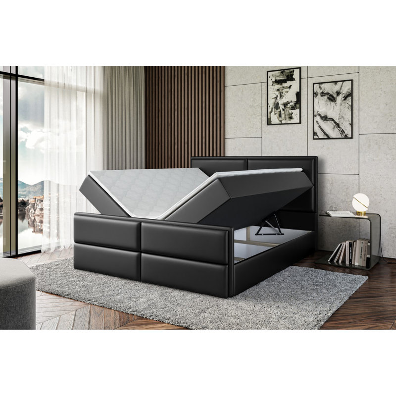 Bed, Black, 120cm W x 200cm D