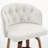 Counter Height Upholstered Swivel Bar Stools Set of 2, Modern Kitchen Island Chairs with Wide Backrest, Solid Wood Legs & Nailhead Trim-932342684-932342687