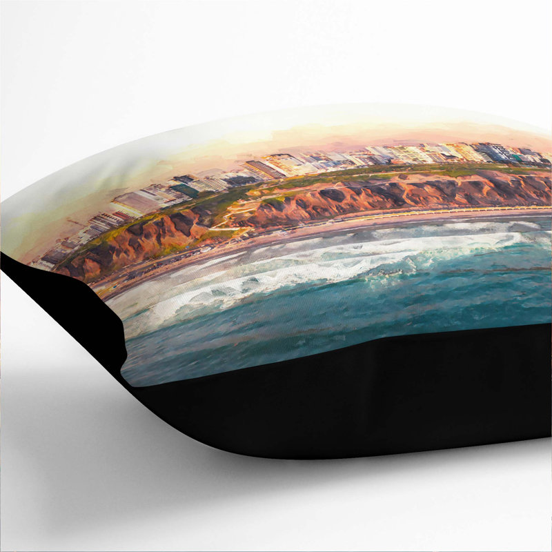 Square Cushion, 55cm H x 55cm W x 20cm D, Black