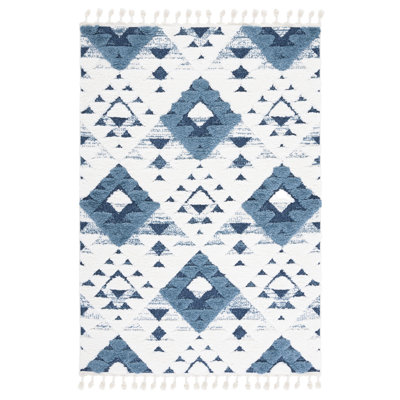 Imraan Tassel Shag Performance Geometric Rug